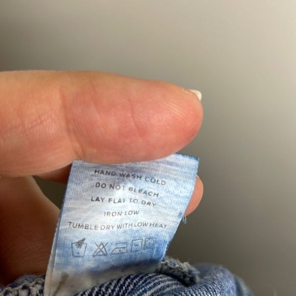 Superdown Revolve Size 23 Medium Wash Rhinestone Studded Distressed Denim Shorts - Picture 10 of 11